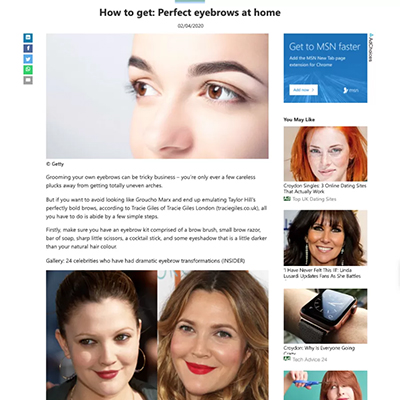 MSN Lifestyle news article screenshot